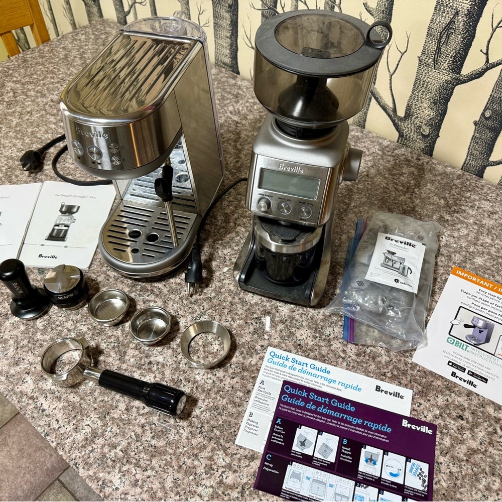 Breville Bambino Espresso Machine + Smart Grinder Pro | Barista Setup w/ Upgrade